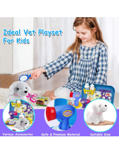 Juego de Cuidado de Mascotas TEUVO 16 Piezas para Niños 2