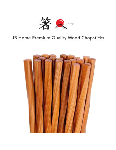 Palillos de Bambú Reutilizables JapanBargain 3650 - 5 Pares 22.86 cm