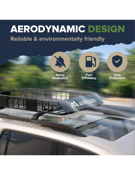 Portaequipajes ARKSEN 137 cm Universal Carga 113 kg Techo SUV