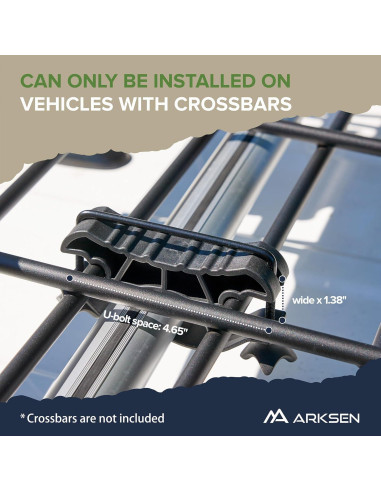 Portaequipajes ARKSEN 137 cm Universal Carga 113 kg Techo SUV