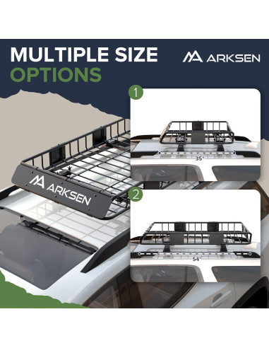 Portaequipajes ARKSEN 137 cm Universal Carga 113 kg Techo SUV
