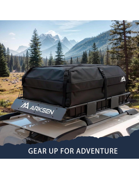 Portaequipajes ARKSEN 137 cm Universal Carga 113 kg Techo SUV
