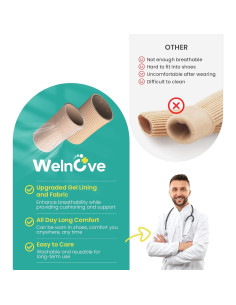 Mangas Protectores para Dedos de Pies Welnove - 6 Piezas Alivio Dolor 2