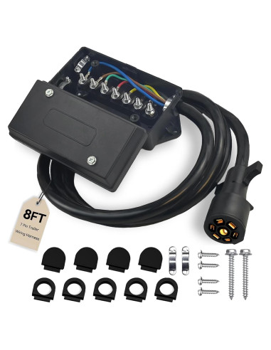 Kit de Arnés de Cableado para Remolque GLUWPA 7 Pines 8 Pies