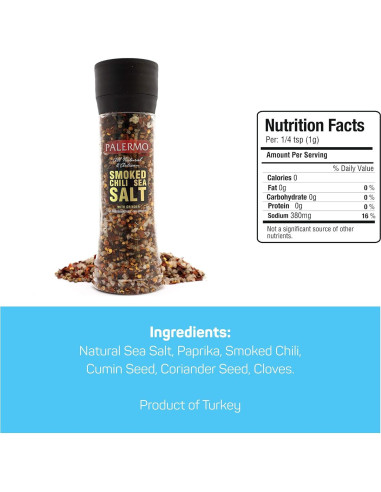 Sazonador de Sal de Mar con Chile Ahumado Palermo 204g