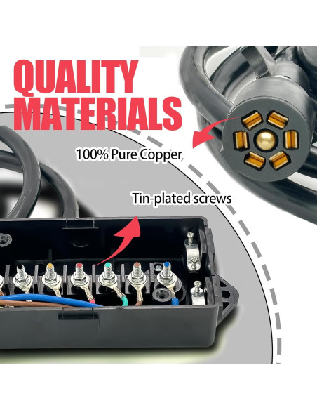 Kit de Arnés de Cableado para Remolque GLUWPA 7 Pines 8 Pies
