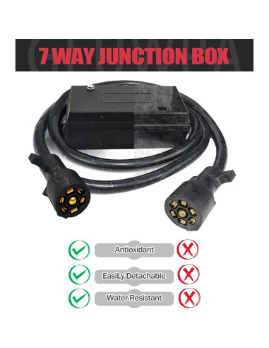 Kit de Arnés de Cableado para Remolque GLUWPA 7 Pines 8 Pies