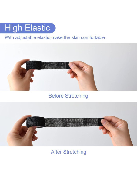 Paquete de 9 Vendas Autoadhesivas Gondiane 2.54 cm x 4.57 m Negro