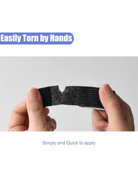 Paquete de 9 Vendas Autoadhesivas Gondiane 2.54 cm x 4.57 m Negro