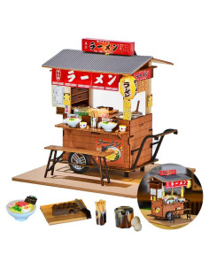 Kit Casa de Muñecas Miniatura DIY Cjeuxnr Tienda Japonesa 20x19x19.2cm