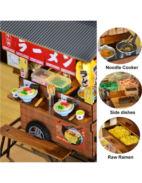 Kit Casa de Muñecas Miniatura DIY Cjeuxnr Tienda Japonesa 20x19x19.2cm