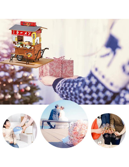Kit Casa de Muñecas Miniatura DIY Cjeuxnr Tienda Japonesa 20x19x19.2cm