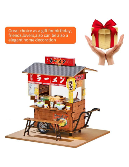 Kit Casa de Muñecas Miniatura DIY Cjeuxnr Tienda Japonesa 20x19x19.2cm