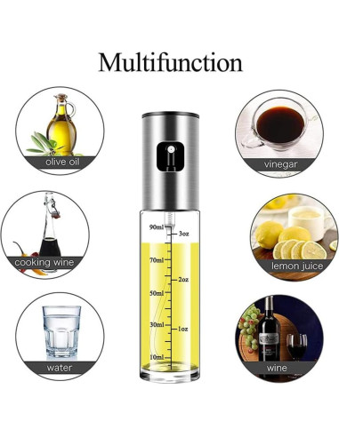 Atomizador de Aceite Wayeept 100ml Acero Inoxidable y Vidrio