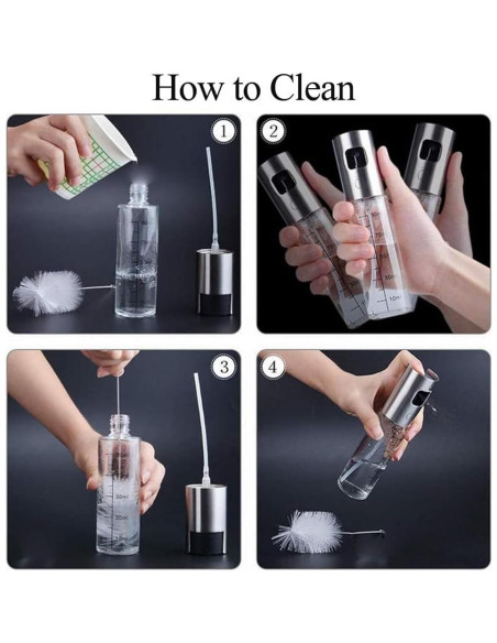 Atomizador de Aceite Wayeept 100ml Acero Inoxidable y Vidrio