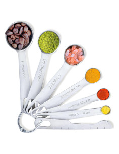 Juego de 6 Cucharas Medidoras BALCI Acero Inoxidable 18/8