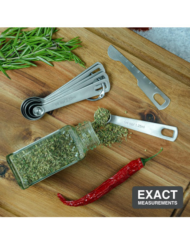 Juego de 6 Cucharas Medidoras BALCI Acero Inoxidable 18/8