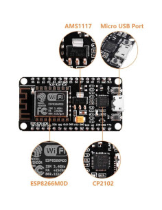 3 Placas de Desarrollo WiFi MELIFE ESP8266 NodeMCU ESP-12E 2