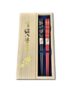 Palillos Japoneses Premium Reutilizables Terra 23x0.8cm Laca Tradicional