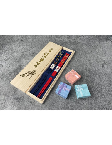 Palillos Japoneses Premium Reutilizables Terra 23x0.8cm Laca Tradicional