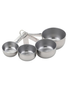 Juego de Tazas Medidoras Acero Inoxidable Mrs. Anderson 4 Piezas