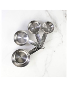 Juego de Tazas Medidoras Acero Inoxidable Mrs. Anderson 4 Piezas 2