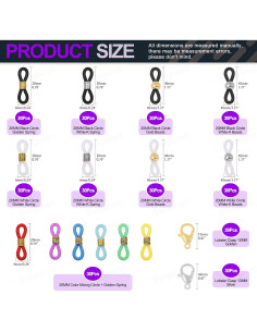 Kit 330Pcs Extremos de Cadena de Gafas Swpeet Ajustables 2
