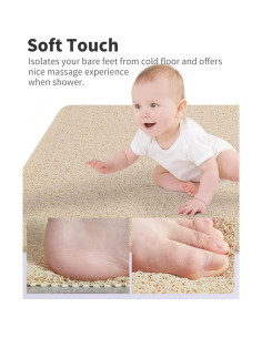Alfombra de Ducha Antideslizante TCHDIO Beige 60x60 cm 2