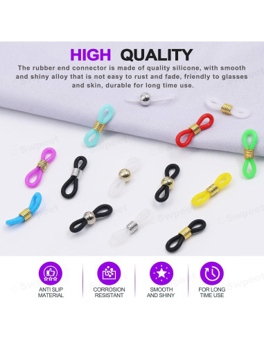 Kit 330Pcs Extremos de Cadena de Gafas Swpeet Ajustables