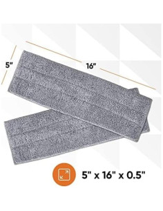 Repuesto Mopas de Microfibra Superio 3 Paños 40.64 cm Velcro 2