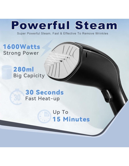 Vaporizador Portátil ASCOT 1600W 280ml Calentamiento 30s