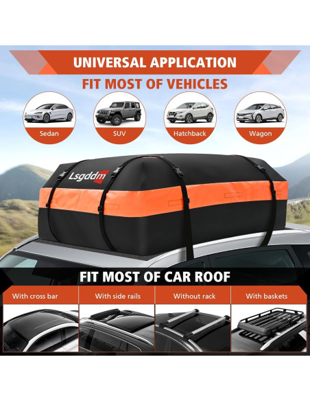 Bolsa de Techo Suave Impermeable CYDDUP 15 Pies Cúbicos