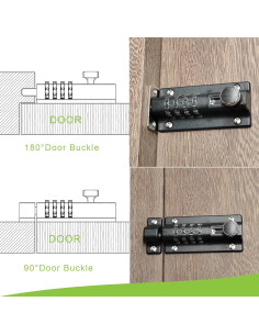 Cerrojo de Combinación Kezzon DLB001B 4 Dígitos Seguridad Negra 2