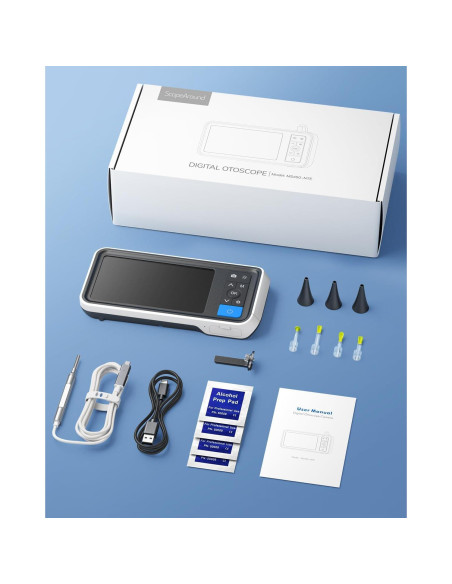 Otoscopio digital ScopeAround con pantalla IPS 4.5" y 32GB