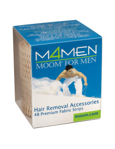 Tiras de Cera para Depilación MOOM para Hombres - 48 Unidades