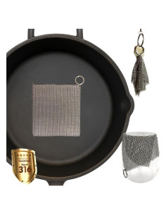 Esponja de Hierro Fundido ERGONOW 10.16cm Limpiador Sartén