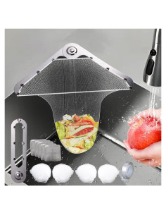 Colador de Fregadero de Cocina SzGnays con 206 Bolsas Desechables