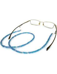 Cadena para Gafas Mujer Cuentas Azul y Turquesa 63.5 cm 2