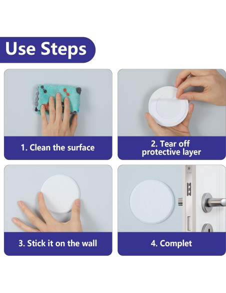 Protector de Pared Redondo 10 Piezas HOME MASTER 8.26 cm