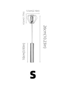 Batidor Semiautomático Amykite de Acero Inoxidable 26.9 cm 2