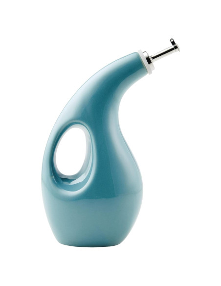 Botella de Cerámica Rachael Ray 48467 para Aceite y Vinagre 0.71L Azul