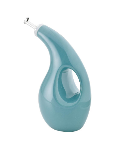 Botella de Cerámica Rachael Ray 48467 para Aceite y Vinagre 0.71L Azul