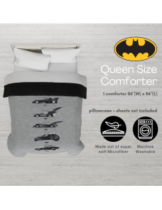 Comforter Reversible Batman Franco 218x218 cm Microfibra 2