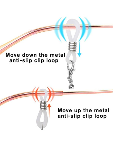 Cadenas para Gafas ONESING 4 Pcs Ajustables Multicolor