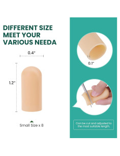Protectores de Dedos de Silicona Welnove - Alivio Dolor 8 Pzs 2