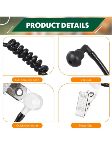 Auriculares de Seguridad Konohan 15 Piezas para Cosplay Negro