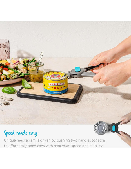 Abrelatas 3-En-1 Dreamfarm Dopener Ergonómico Negro