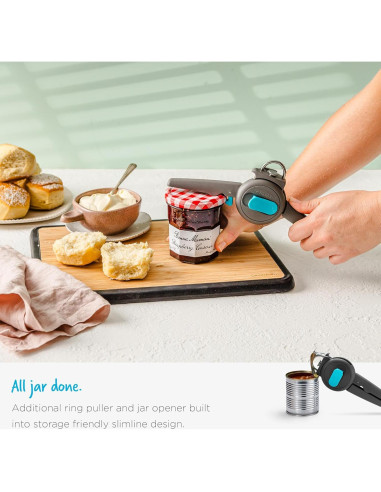 Abrelatas 3-En-1 Dreamfarm Dopener Ergonómico Negro