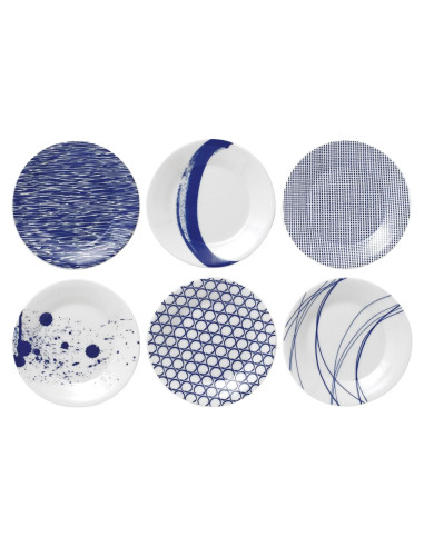 Juego de Platos de Acento Royal Doulton Pacific 6 Piezas