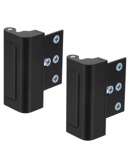 Cerradura de Seguridad uxcell para Puerta - Refuerzo Negro 2 Pzas